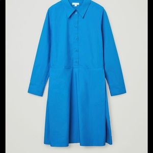 Cos pleated cotton shirt dress